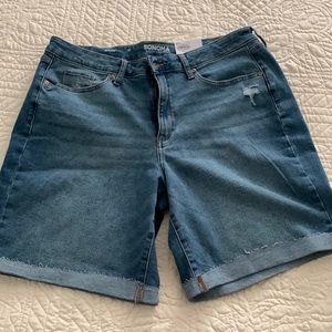 High Rise Bermuda Shorts